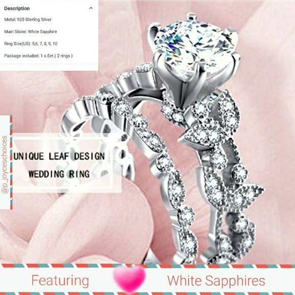 🎉RESTOCKED😊Wedding Ring Bridal Set in .925 SS - Picture 5 of 6